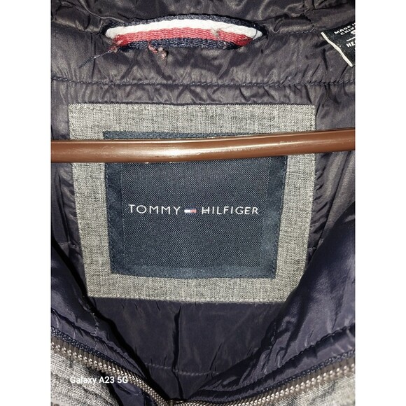 Tommy Hilfiger Men’s Gray Hooded Weather Resistant Jacket Size Small - Picture 5 of 8